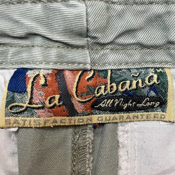 LA CABANA Y2K GORP CARGO COTTON PANTS STRAIGHT UTILITY POCKET CREAM KHAKI 10 - Picture 4 of 6